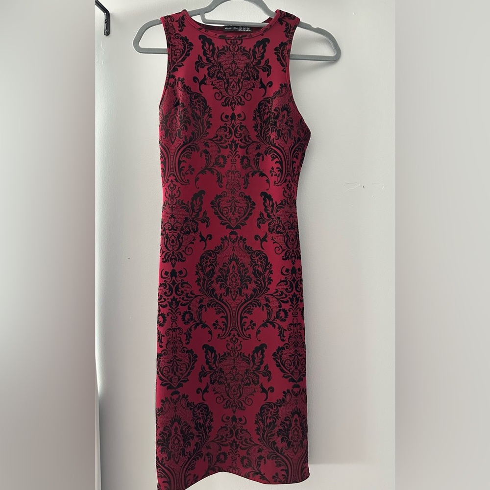 Atmosphere Women’s Sleeveless Dress Size 8 Burgundy and Black